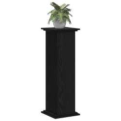 Support de plante en chêne noir, 33 x 33 x 100 cm, en bois reconstitué. 