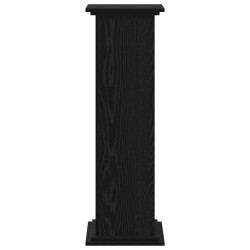 Support de plante en chêne noir, 33 x 33 x 100 cm, en bois reconstitué. 