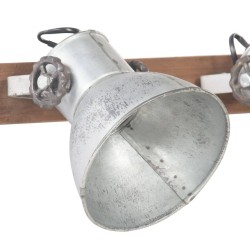 Lampe murale industrielle Argenté 45x25 cm E27 