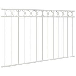 Panneau de clôture en acier blanc 1,7 x 1 m 