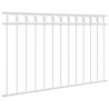 Panneau de clôture en acier blanc 1,7 x 1 m 