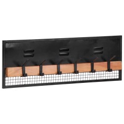 Porte-manteaux mural 90x11x30 cm bois massif de manguier 