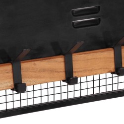 Porte-manteaux mural 90x11x30 cm bois massif de manguier 