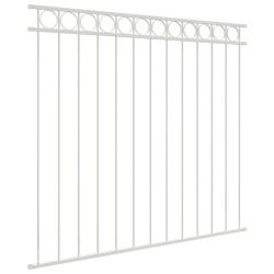 Panneau de clôture en acier blanc 1,7 x 1,2 m 