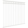 Panneau de clôture en acier blanc 1,7 x 1,2 m 