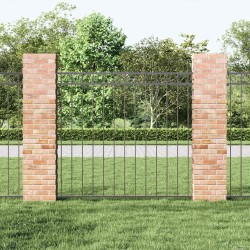 Panneau de clôture gris 1,7 x 1,2 m en acier 
