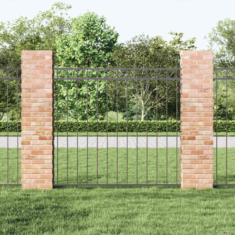 Panneau de clôture gris 1,7 x 1,2 m en acier 