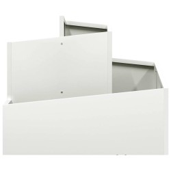 Pot en plastique Blanc Plastique Moyen Incrustations décoratives 