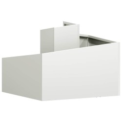 Pot en plastique Blanc Plastique Moyen Incrustations décoratives 