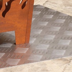 plaques de métal aluminium 2 pcs antidérapantes 70x50 cm 