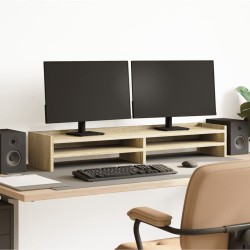 Support de moniteur chêne sonoma 100x24x16 cm bois d'ingénierie 