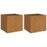 Jardinières 2 pcs 42x40x39 cm acier corten 
