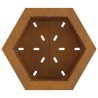 Foyer sans fumée Hexagonal 48x48x51 cm Acier résistant aux intempéries 