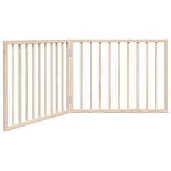 Barrière pour chien pliable 2 panneaux 160 cm bois de peuplier 