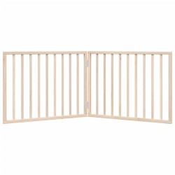 Barrière pour chien pliable 2 panneaux 160 cm bois de peuplier 