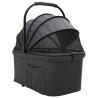 Poussette Pliante pour Animaux Réglable Noir 81 x 47 x 99 cm 