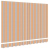 Tissu de remplacement pour cadre d'auvent de 3x2 m en rayures multicolores 
