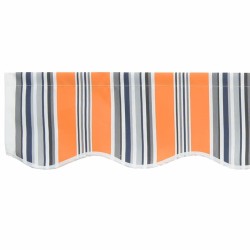 Tissu de remplacement pour cadre d'auvent de 3x2 m en rayures multicolores 