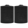 Haut-parleurs stéréo muraux 2 pcs noir intérieur extérieur 100W 