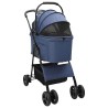 Poussette Pliante pour Animaux Réglable Bleu 81 x 47 x 99 cm 