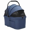 Poussette Pliante pour Animaux Réglable Bleu 81 x 47 x 99 cm 