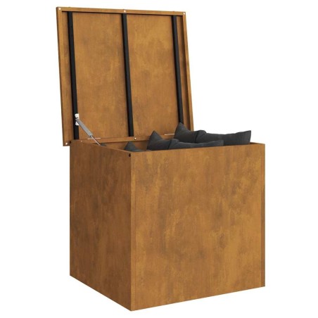 Boîte de Rangement Extérieure Marron 55 x 50.5 x 50 cm 