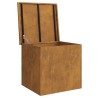 Boîte de Rangement Extérieure Marron 55 x 50.5 x 50 cm 