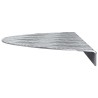 Marches d'escalier en aluminium 10 pcs antidérapantes 60x18 cm 