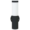 Applique murale extérieure 2 pcs en acier inoxydable noir IP44 