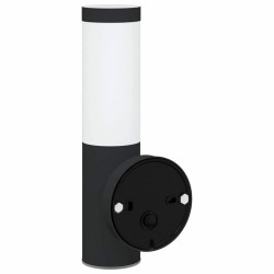 Applique murale extérieure 2 pcs en acier inoxydable noir IP44 