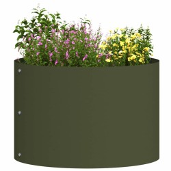 Pot en métal vert olive Vert olive Métal Moyen Jardinières 