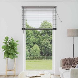 Store de Fenêtre avec des rideaux Autre Noir 110 x 220 cm Aluminium 