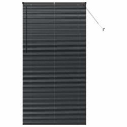 Store de Fenêtre avec des rideaux Autre Noir 110 x 220 cm Aluminium 