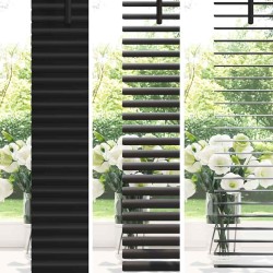 Store de Fenêtre avec des rideaux Autre Noir 110 x 220 cm Aluminium 