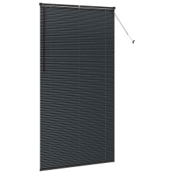 Store de Fenêtre avec des rideaux Autre Noir 110 x 220 cm Aluminium 