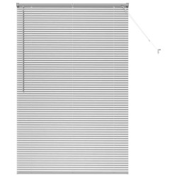 Store de Fenêtre avec des rideaux Autre Argenté 80 x 130 cm Aluminium 