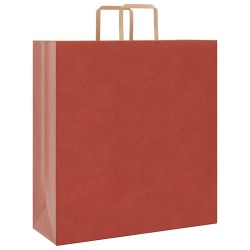 Sacs en papier 50 pcs avec poignées rouge 45x17x48 cm 