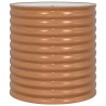 Lit de jardin surélevé marron avec aspect bois 80x80x81 cm en acier 
