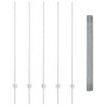 Clôture en fil soudé avec 10 U posts Argent 1,4x10 m Acier 
