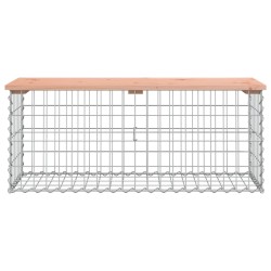 Banc de jardin design gabion 103x44x42cm bois massif de douglas 