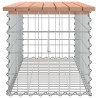 Banc de jardin design gabion 103x44x42cm bois massif de douglas 