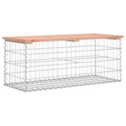 Banc de jardin design gabion 103x44x42cm bois massif de douglas 