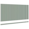 Tissu de Remplacement d'Auvent pour Cadre de 6x3.5 m Vert et Blanc 