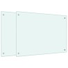 Dosserets de cuisine 2 pcs blanc 70x50 cm verre trempé 