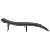 Chaise longue avec coussin gris 55x199x50 cm résine tressée 