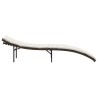 Chaise longue avec coussin marron 55x199x50 cm résine tressée 