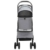 Poussette Pliante pour Animaux Réglable Gris 81 x 47 x 99 cm 