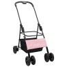 Poussette Pliante pour Animaux Réglable Rose 81 x 47 x 99 cm 