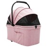 Poussette Pliante pour Animaux Réglable Rose 81 x 47 x 99 cm 