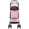 Poussette Pliante pour Animaux Réglable Rose 81 x 47 x 99 cm 